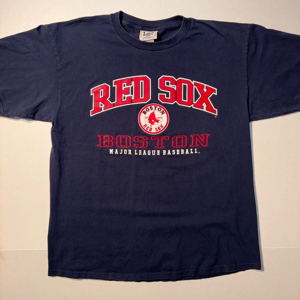 Vtg Nutmeg Lee Sport Boston Red Sox Baseball Spellout 90’s MLB T-shirt XL